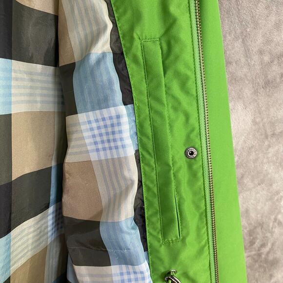 Lands End Womens Chore Coat Size Medium Kelly Green Mid Weight Barn Jacket Hood - Picture 8 of 14